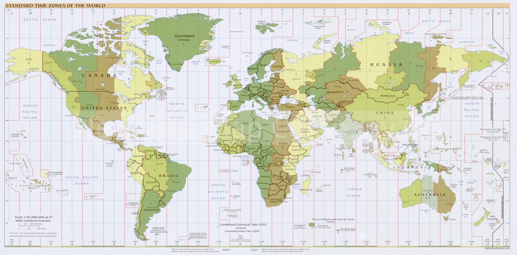 2002 MAP| STANDARD time zones of the world| Earth|Systems and Standards ...